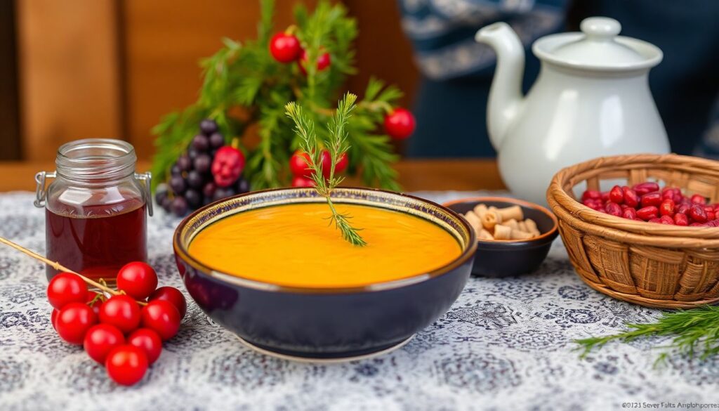 Маршруты по регионам с яркими кулинарными традициями и специй - иллюстрация