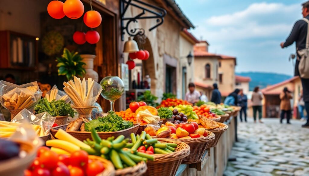 Маршруты по регионам с яркими кулинарными традициями и специй - иллюстрация