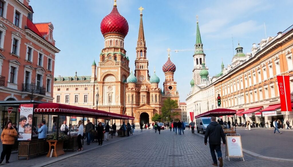 Пешие прогулки по Москве с культурной аугментацией - иллюстрация