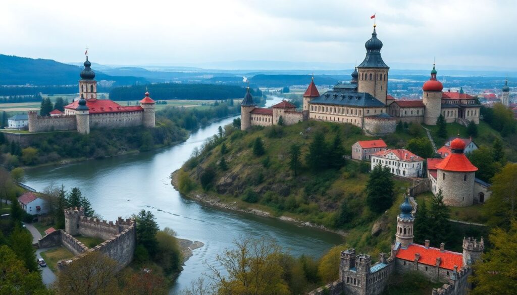 Путешествия по России: маршруты вокруг старинных крепостей и башен - иллюстрация