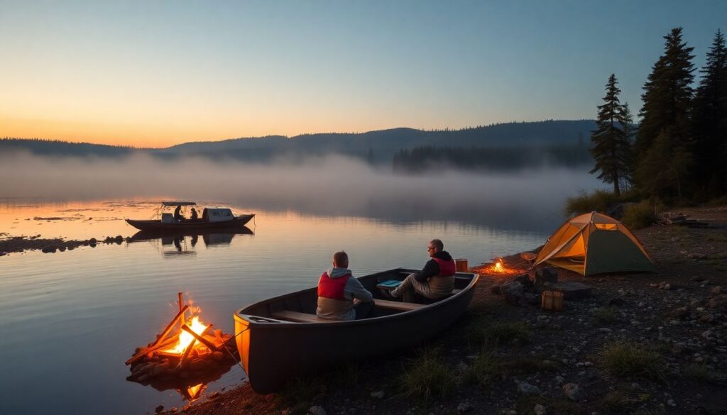 Путешествия по России: маршруты вдоль рек и озёр - иллюстрация
