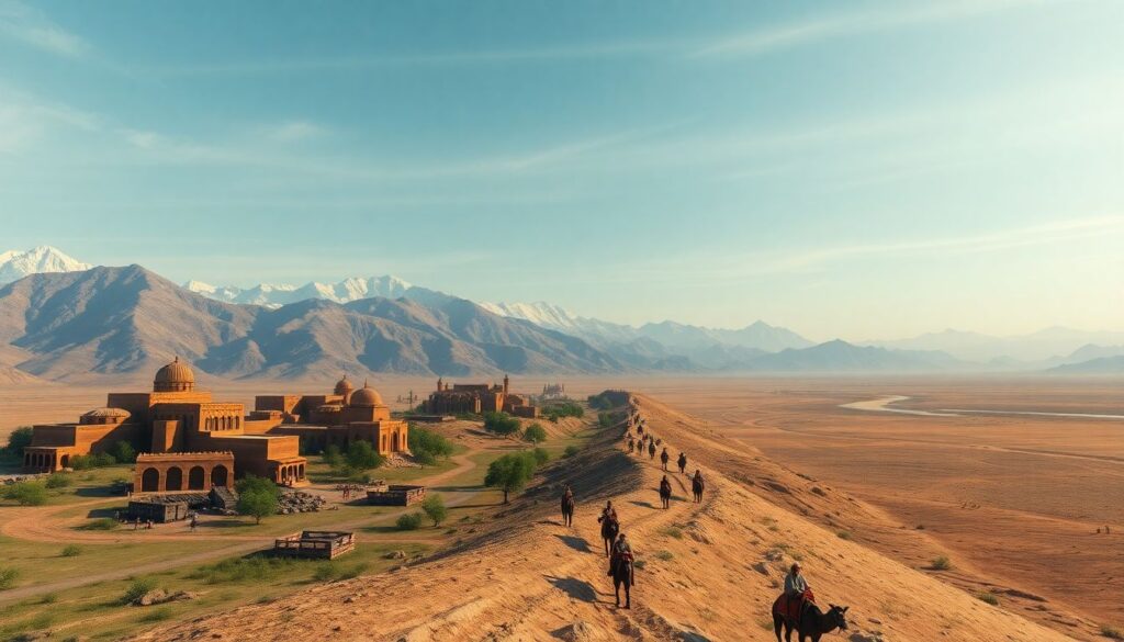 Истории маршрутов: маршрут по историческим дорогам древних цивилизаций - иллюстрация