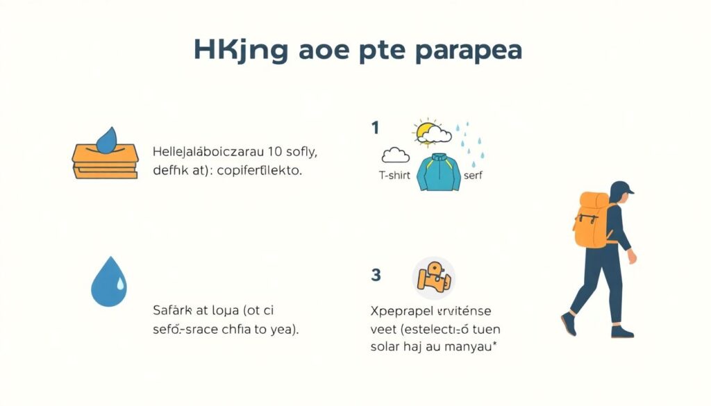 Треккинг и приключения: подготовка к непредвиденным погодным условиям - иллюстрация