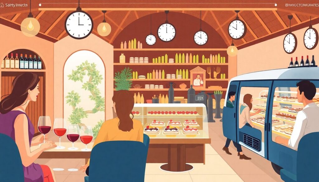 Гастрономический туризм: маршруты дегустаций вин и сладостей - иллюстрация