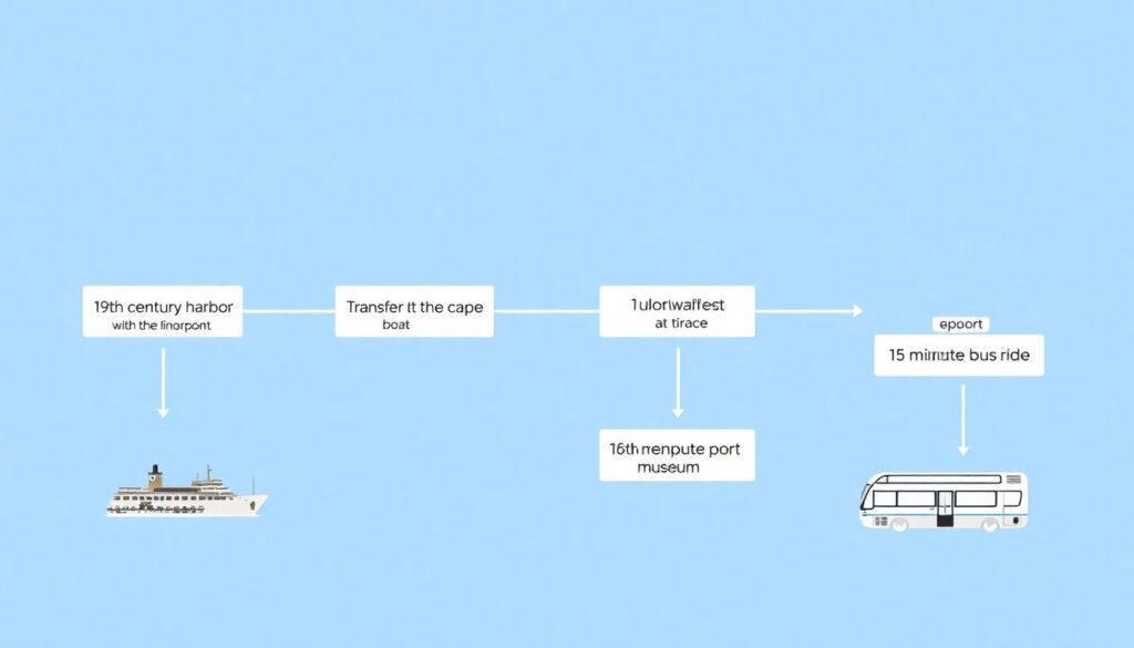 Истории маршрутов: культурные маршруты вдоль береговой линии - иллюстрация