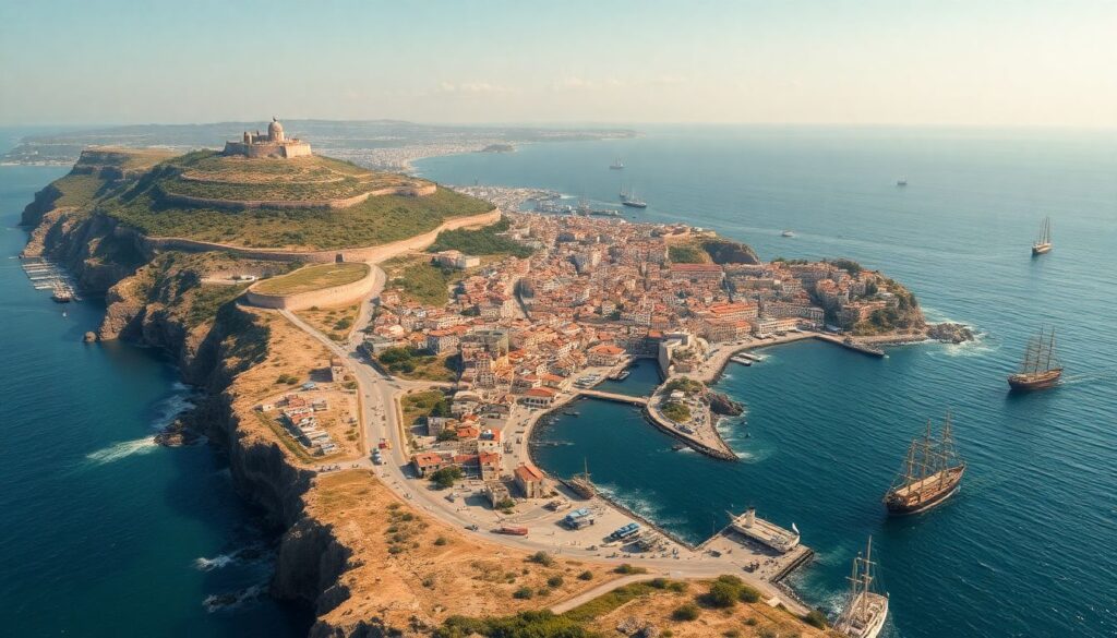 Истории маршрутов: культурные маршруты вдоль береговой линии - иллюстрация