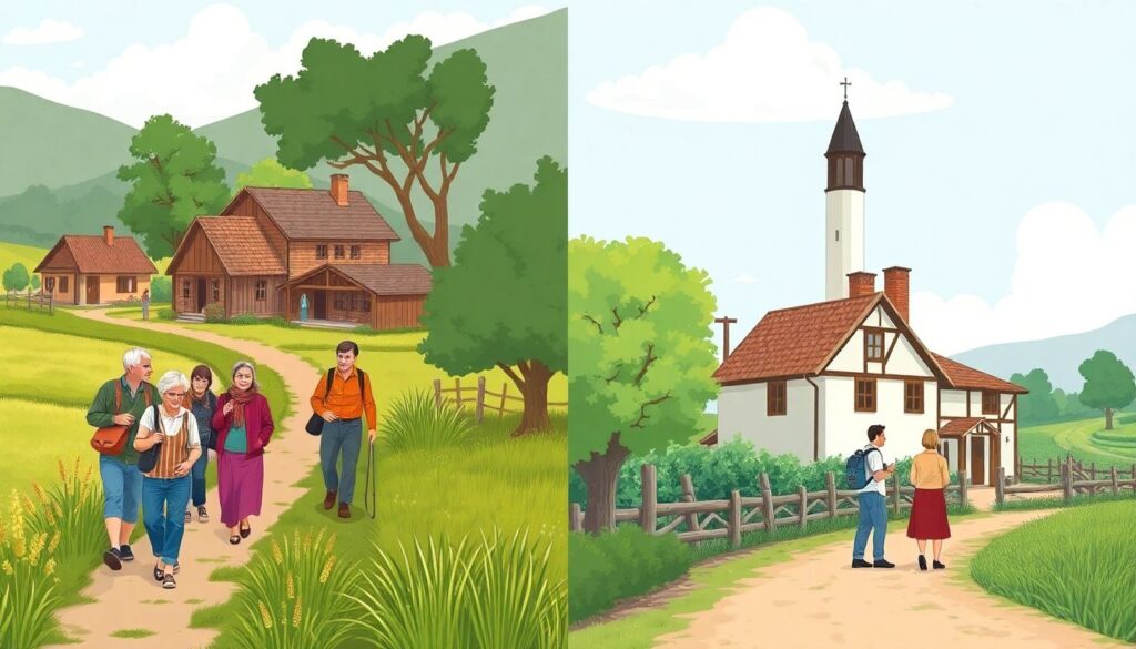 Истории маршрутов: маршрут через деревни и народные поселения - иллюстрация