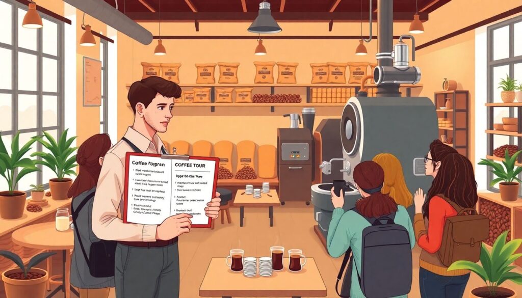 Гастрономическое открытие: кофе-пийка и кофейные маршруты - иллюстрация