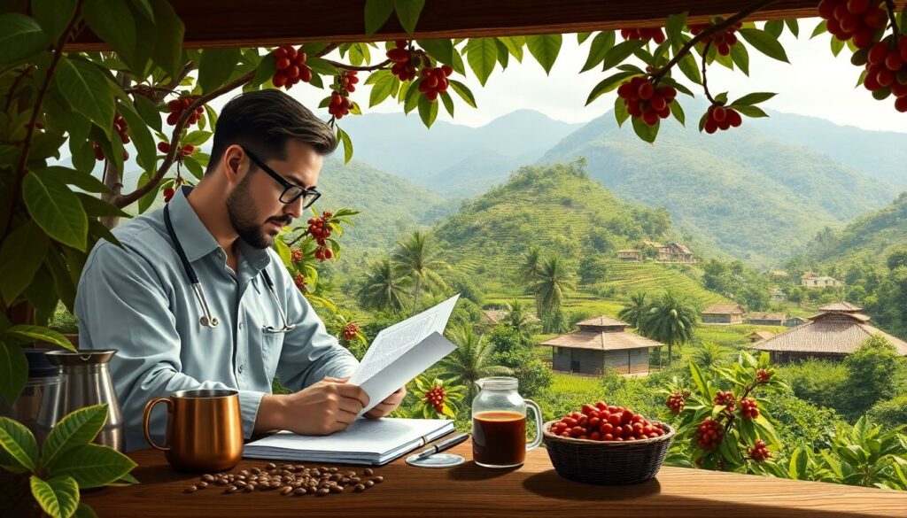 Гастрономическое открытие: кофе-пийка и кофейные маршруты - иллюстрация