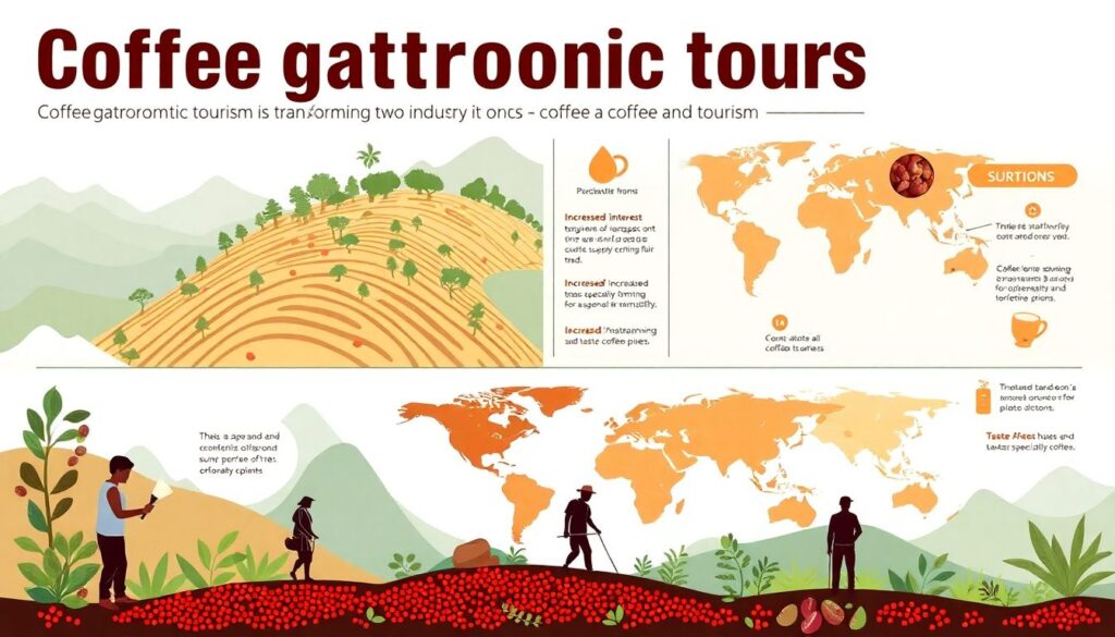 Гастрономический туризм: маршруты по кофейным деревьям и плантациям - иллюстрация