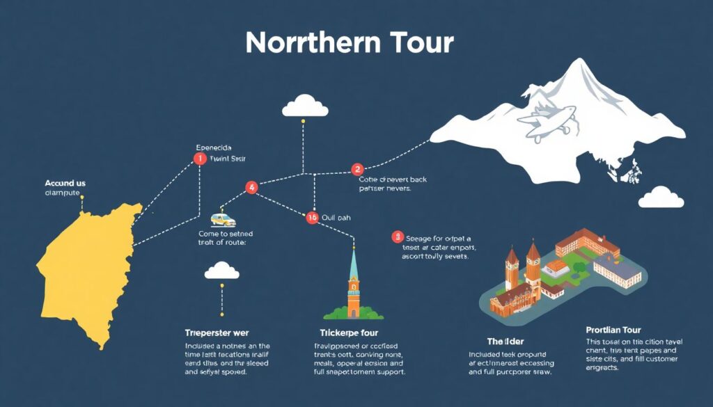 Путешествия по России: маршруты по северным регионам и городам-побратимам - иллюстрация