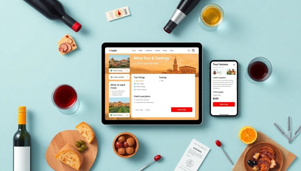 Гастрономическое путешествие: дегустации местных деликатесов и вин - иллюстрация