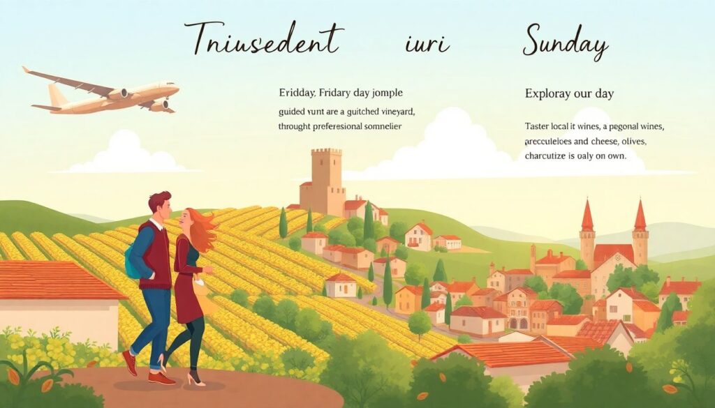 Гастрономическое путешествие: дегустации местных деликатесов и вин - иллюстрация