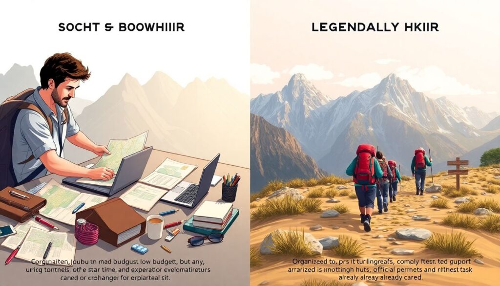 Треккинг и приключения: тропы легендарных походов и маршрутов - иллюстрация