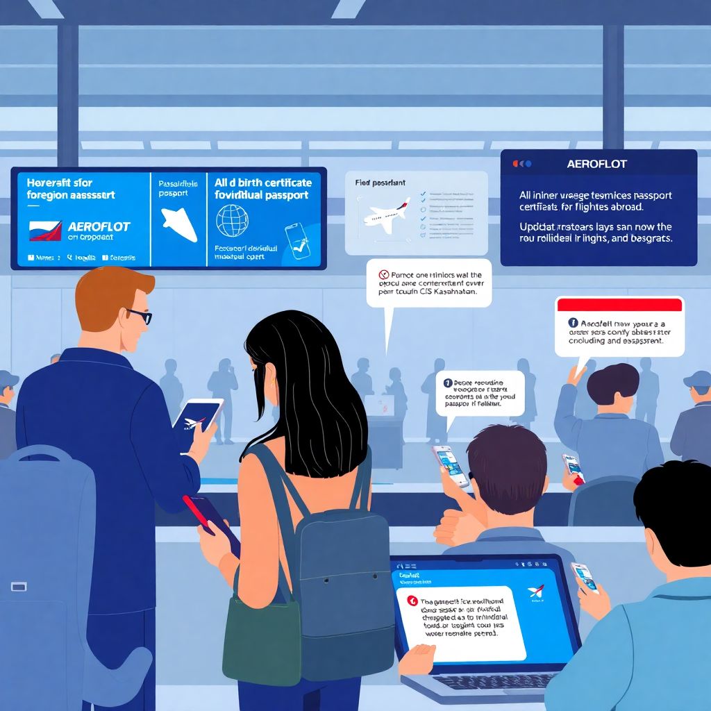 Аэрофлот: новые правила выезда детей за границу только по загранпаспорту