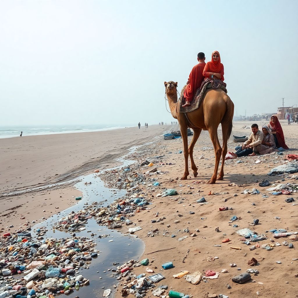 Пляж Карачи глазами Максима Голышева: честный отчет о некурортном море