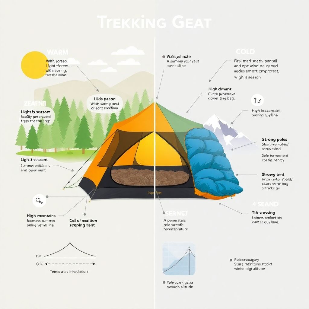 Треккинг и приключения: как выбрать палатку и спальник по климату