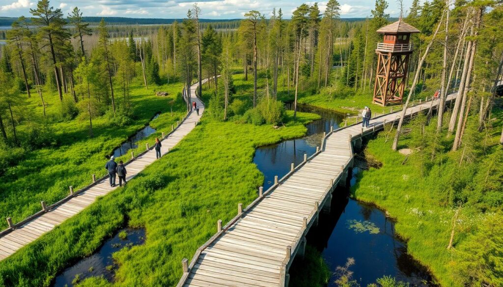 Путешествия по России: маршруты по лесам и болотам и обитателям - иллюстрация