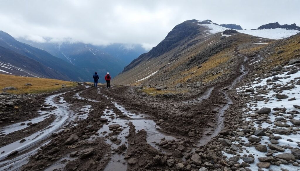 Треккинг и приключения: советы по безопасности в осенне-весенний сезон - иллюстрация