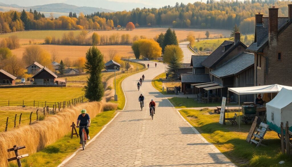 Истории маршрутов: маршруты вдоль шляхов и пыльных дорог - иллюстрация
