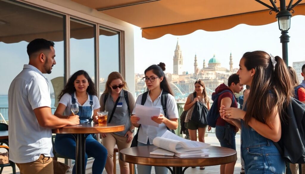 Культурное погружение: языковые и культурные обмены в путешествиях - иллюстрация