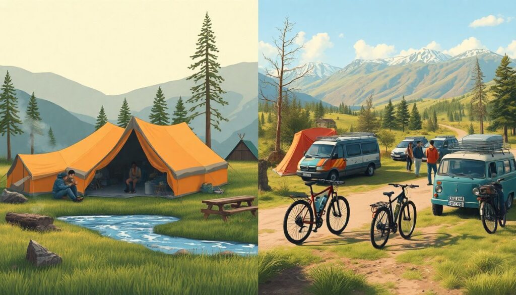 Новости путешествий: развитие услуг кемпинга и палаток - иллюстрация