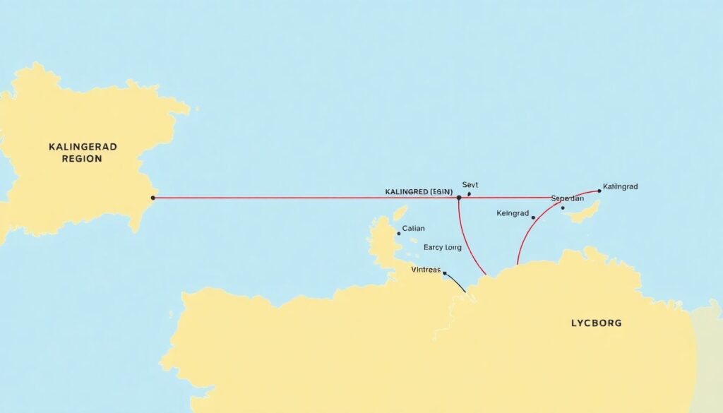 Путешествия по России: маршруты по побережьям Балтийского моря - иллюстрация