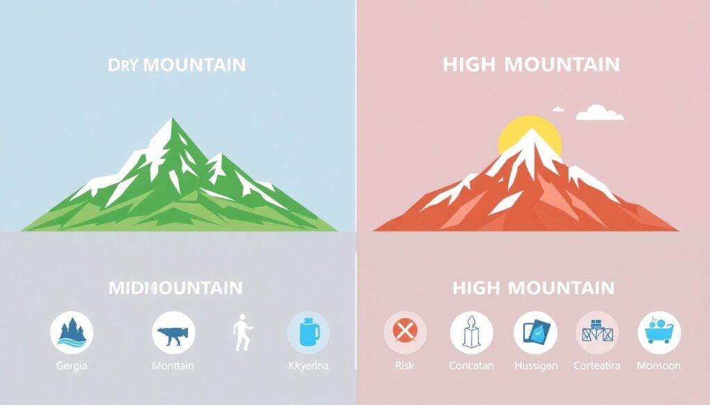 Треккинг и приключения: маршруты по видам рельефа и климату - иллюстрация