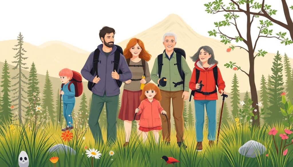 Треккинг и приключения: как выбрать маршрут для семейных походов - иллюстрация