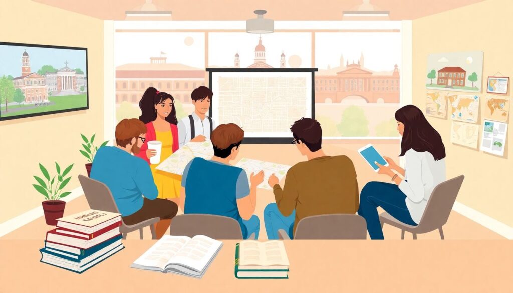 Истории маршрутов: маршруты вдоль исторических монументов и памятников - иллюстрация