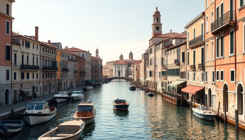 Истории маршрутов: маршруты по древним городам над водой - иллюстрация