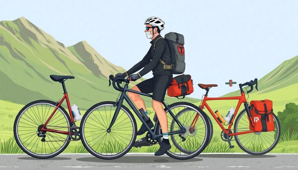 Треккинг и приключения: советы по безопасной езде на велосипеде в походах - иллюстрация