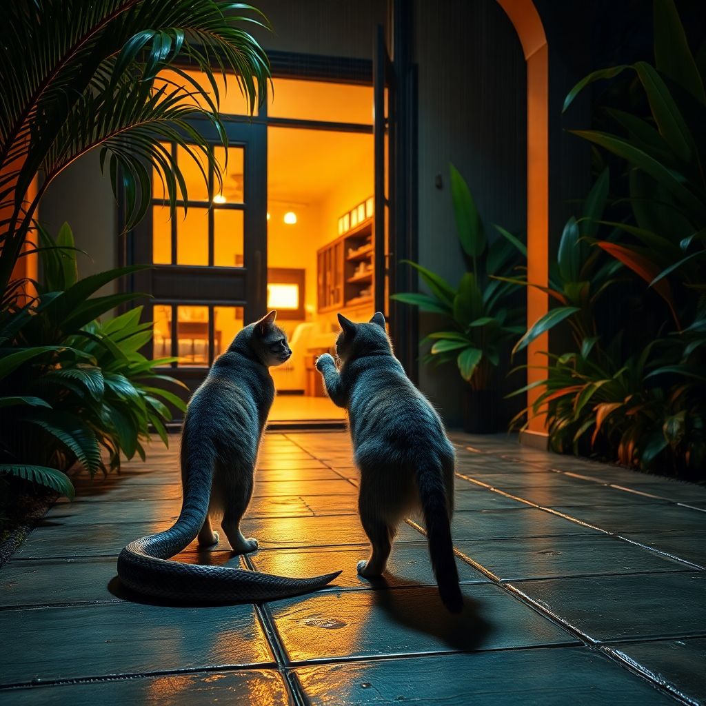 Кошка Мася спасла семью туристов из Екатеринбурга от змеи на Бали