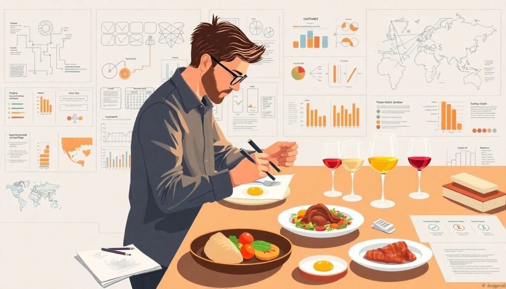 Гастрономические открытия: дегустации региональных напитков и закусок - иллюстрация