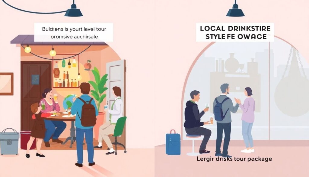 Гастрономические открытия: дегустации региональных напитков и закусок - иллюстрация