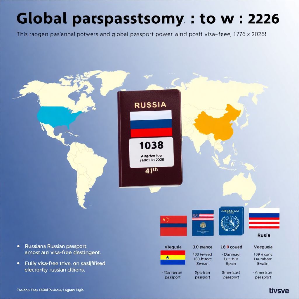 Загранпаспорт России 2026: 113 стран без визы и место в henley passport index